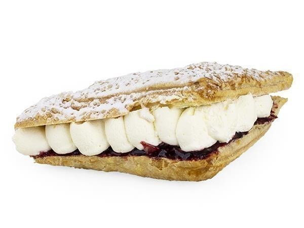 Kersenflap met slagroom